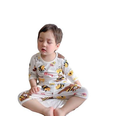 China QUICK DRY Cotton Children's Sleepwear Home Suit Boys Cartoon Print Breathing Cute Pajamas Pijamas-Infant for sale