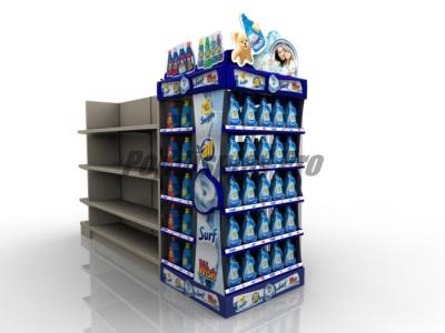 China Shelving sustentável curvado do tampão de extremidade da prateleira para promover o detergente para a roupa à venda