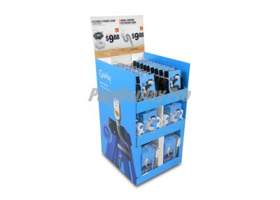 China Custom Cardboard Dump Bins 4C Printed Header Cardboard Product Displays for sale