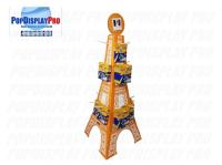 China La torre Eiffel lateral de 4 de la tarjeta soportes de exhibición formó 24 ganchos para los lápices de los efectos de escritorio del Bic en venta