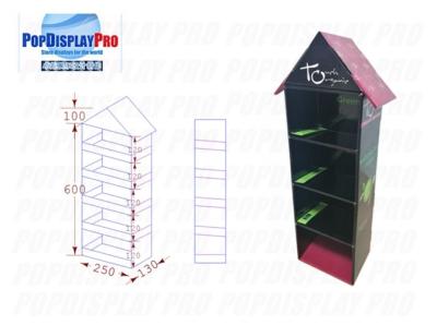 중국 판매 Macha 차를 위한 선전용 반대 마분지 PDQ 전시 관 3 선반 판매용