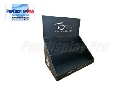 China Custom Counter Display Boxes Cardboard 2 Tier Flat Delivered For Selling Tea for sale