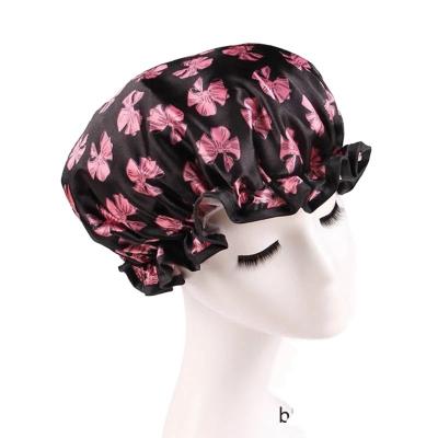 China SANITARY Hot Selling Magic Hair Bath Cap Custom Print Waterproof Elastic Bathing Caps for sale