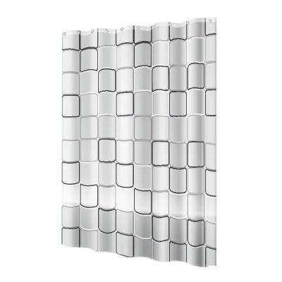 China Low Price Stocked Shower Curtain Transparent Elegant Custom Shower Curtains for sale