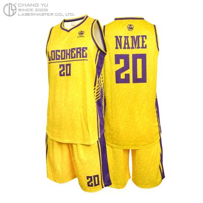 China Customized Breathable High Quality V-Neck Sublimation Men Basketball Uniform Tank Top Basketball Uniform Set Sublimated Tank Top Basketball for sale