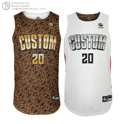 China High Quality Basketball Double Side Sublimation Tank Top Men Basketball Singlet Set Breathable Customized Uniform Tank Top for sale