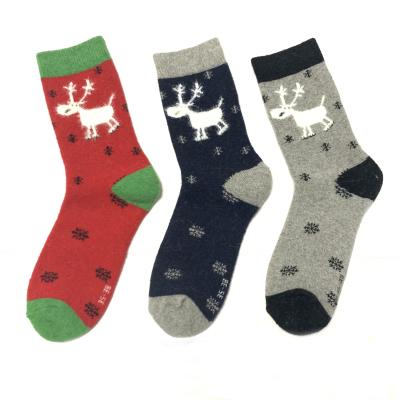 China Winter Solid Color Sporty Fluffy Socks For Women Wool Custom Cartoon Wholesale Christmas Socks for sale