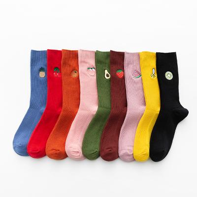 China Wholesale High Quality Transparent Durian Socks Fruit Socks Women's Avocado Ladies Transparent Socks Peach QUICK DRY for sale