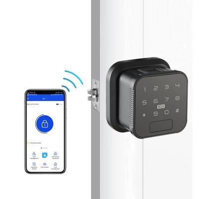 China Good Quality Tuya Bluetooth Security Biometric Electronic Square Digital Intelligent Smart Fingerprint Lock for Wood Door for sale