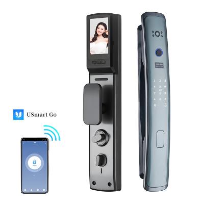 China luxury high quality outdoor wifi video biometric fingerprint smart big gate door lock for sale