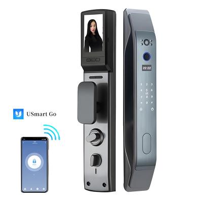 China outdoor wifi app fingerprint smart door lock biometric lock with camera for doors for sale