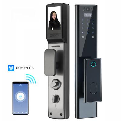 China luxury smart door lock big battery smart fingerprint digital safe outside door lock for home for sale