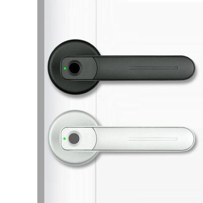 China tuya wifi simple single latch fingerprint smart handle knob home door lock for sale