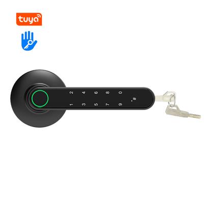 China tuya wifi smart living&technology handle fingerprint digital safe electronic door lock for sale