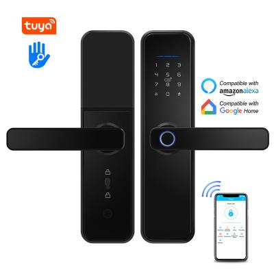 China oem tuya smart commercial digital security fingerprint door lock for american doors for sale