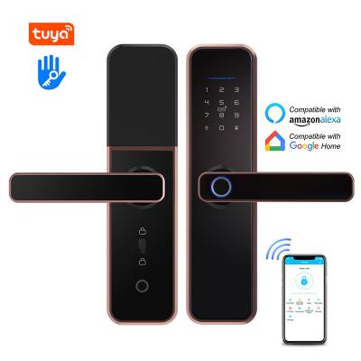 China tuya home apartment api automatic fingerprint smart digital door lock with blueteeth mobile app and all for sale