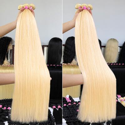 China Wholesale Silky Straight Wave 40 Inch Brazilian Hair Weave Bundles 613, Double Hair Weft Extension, 10A Mink Virgin Brazilian Hair Vendors for sale