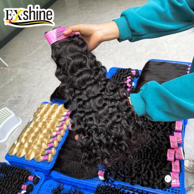 China EXshine Silky Straight Raw Unprocessed Virgin Indian Hair Bundles,Remy Human Hair Extension,Wholesale Cuticle Aligned Raw Virgin Hair Extension for sale