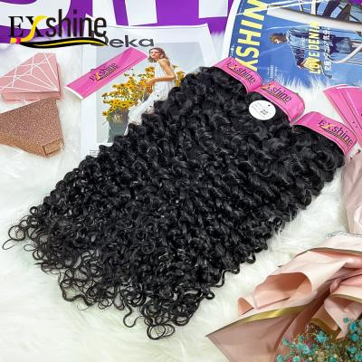 China Top Quality Silky Straight Wave Virgin Human Hair, Raw Unprocessed Double Drawn Raw Virgin Hair, 30 Inch Italian Curly Hair Bundles for sale