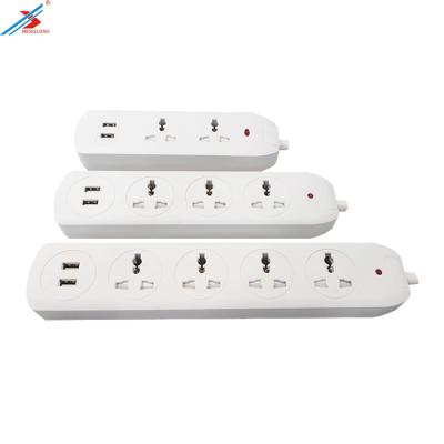 China Residential / General Purpose 203MN USB2 3 Meter Multi Outlet Power Strip Extension Lead With USB Ports for sale