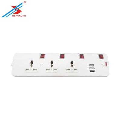 China Convenient multiple security extension wire socket with USB port for sale