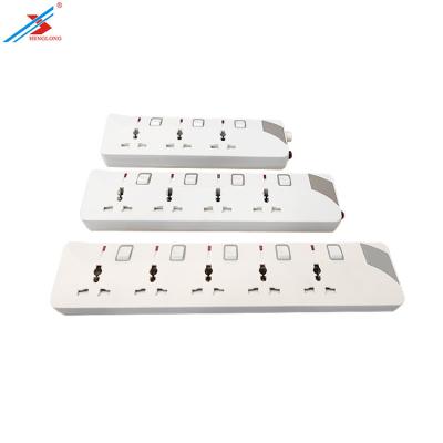 China 2023M ECAS ESMA UAE Residential / General Purpose Standard 3 4 5 Gang Extension Socket Lead Plug With Neon Indicator for sale