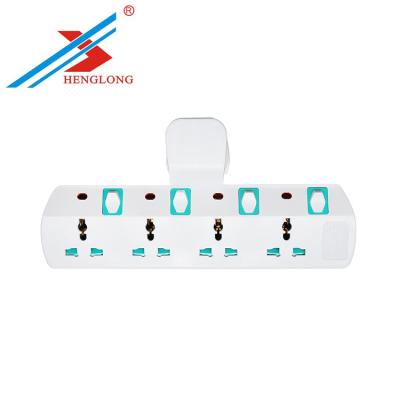 China Residential / General Purpose Extension Socket Flat T Shaped 4 Way Universal TSocket Multi Adapter for sale