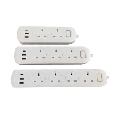 China 203S USB C 3.0 Electrical Extension Cord Socket Residential / General Purpose Power Strip for sale