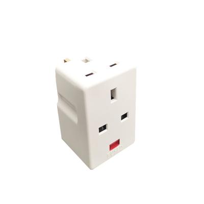 China Residential / General Purpose 3 Way UK Power Plug Adapter With Fuse And Neon Indicator for sale