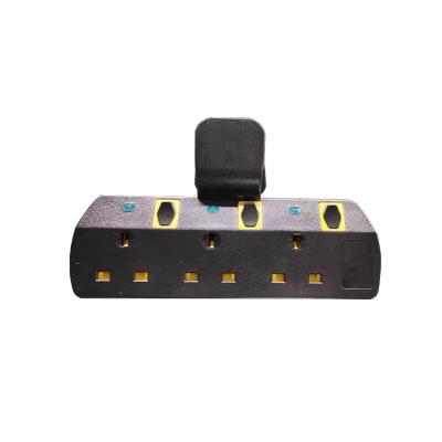 China Easy Installation 3 Way Plug Adapter With 3 Switch And Night Light For Malaysia for sale