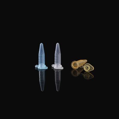 China Hot Selling Lab Test Centrifuge Tubes 1.5ml Plastic Conical Tube 0.5ml Microcentrifuge for sale