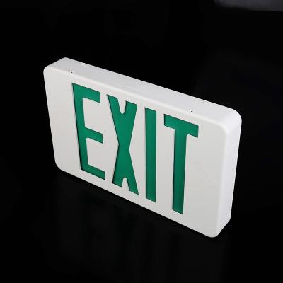 China Commercial battery holder green red salida led emergency light emergency fire safety exit sign rechargeable panel for sale