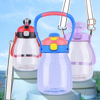 China 850ML Sustainable Leak Free Drink Cup Sports Kids Reusable Kids School Plastic Water Bottle With Straw for sale