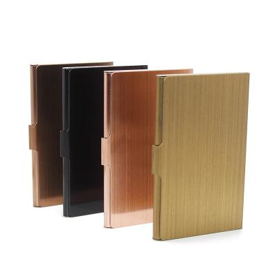 China Fashion Pocket Stainless Steel Business ID Credit Card Holder Wallet Cash Box Cash Box Metal Slim Card Holder for sale