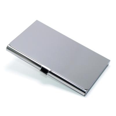 China Silver Fashion Men Metal Stainless Steel Card Holder Cashier ID Bank Credit Cards Business Card Holder for sale