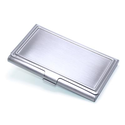 China Fashion Wholesale Price Stainless Steel Metal Cash Box Box Business Credit Cards Case Cover Waterproof Silver Organizer Card Holder for sale