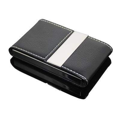 China Pocket Unisex Professional Holder Card Case Metal Credit Card Holder Fashion PU Business Card Case Magnetic Leather for sale