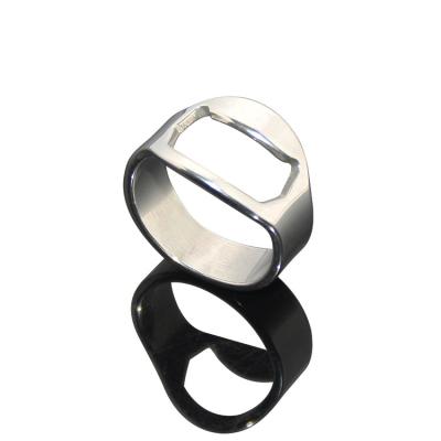 China Mini Stainless Steel Finger Ring Ring-shape Viable Beer Bottle Opener Mini Stainless Steel Finger Ring Remover Kitchen Gadget Bar Tools Metal Opening Bottle Opener for sale