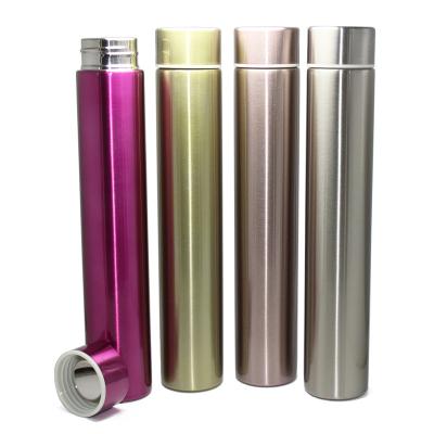 China Minimalist 10oz Slim Portable Thermal Metal Bottle 280ml Stainless Steel Long Cup Vacuum Drinkware Hot Cold Bottle Water for sale