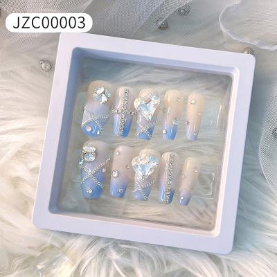 China Fingers Decoration Full Cover Extension False Nail Curved Handmade Press On Nails Soft Gel Long Nail Tips for sale