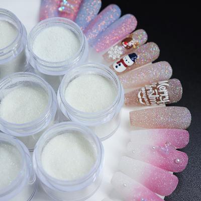 China Wholesale Colorful Diamond Shinny Dust Powder Sugar Nail Candy Sweet Nail Art Pigment Glitter Rainbow Powder Nail for sale