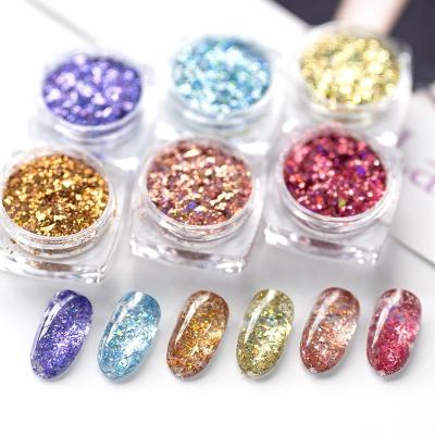 China Nail Supply Sparkling Glitter Powder Solvent Resistance Glitter Holographic Glitter Wholesale for sale