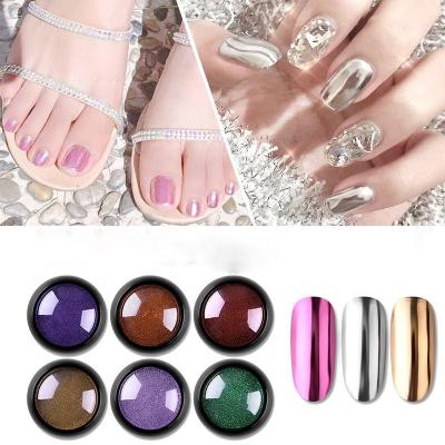 China Wholesale Factory Chrome Manicure Nail Art Decorations Magic Effect Holographic Glitter Dust Layer Mirror Powder for sale