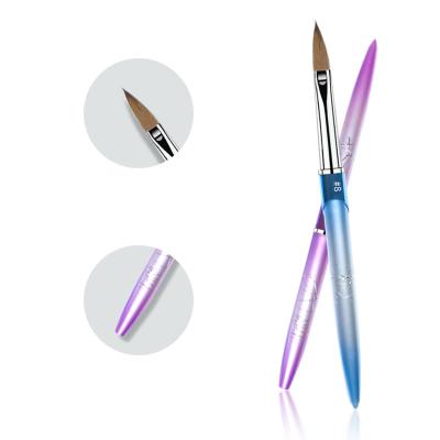 China 2023 Fangxia Nail Art Supplies Metal Handle Nail Carving Pen Acrylic Nail Art Brush for sale