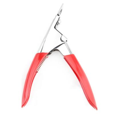 China Factory Wholesale Stainless Steel French U-Shaped Nail Scissors For Cutting False Nail Manicure Tools for sale