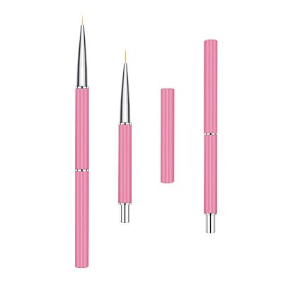 China Factory 7/9/11mm Rhinestones Handle DIY UV Gel Acrylic Tips Grid Stripes Nails Art Drawing Pen Painting Tools Nail Liner Brush for sale