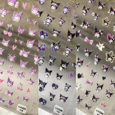 China ABS Logo Customers' Logo Designs Cartoon Character Cute 5D Nail Sticker For Nail Art for sale