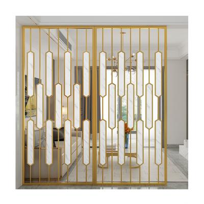 China American Interior Decoration Light Laser Cut Interior Decoration Style Luxury Stainless Steel Metal Screen for sale