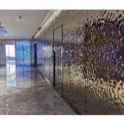 China interior decoration ceiling ceiling interior decoration flow ripple wave ripple large and other customized stainless steel plate for sale