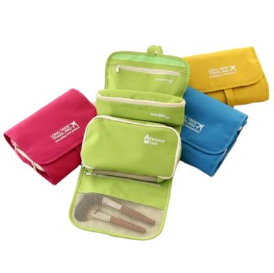 China Fashion Folding Toiletry Organizer Bag Waterproof Makeup Hanging Toiletry Bag for sale